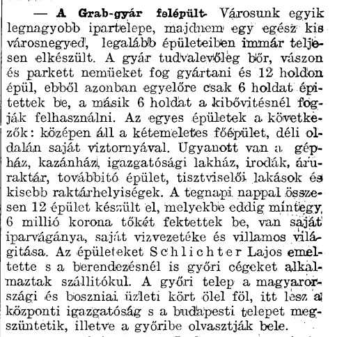   Győri Hírlap, 1905. november 12.